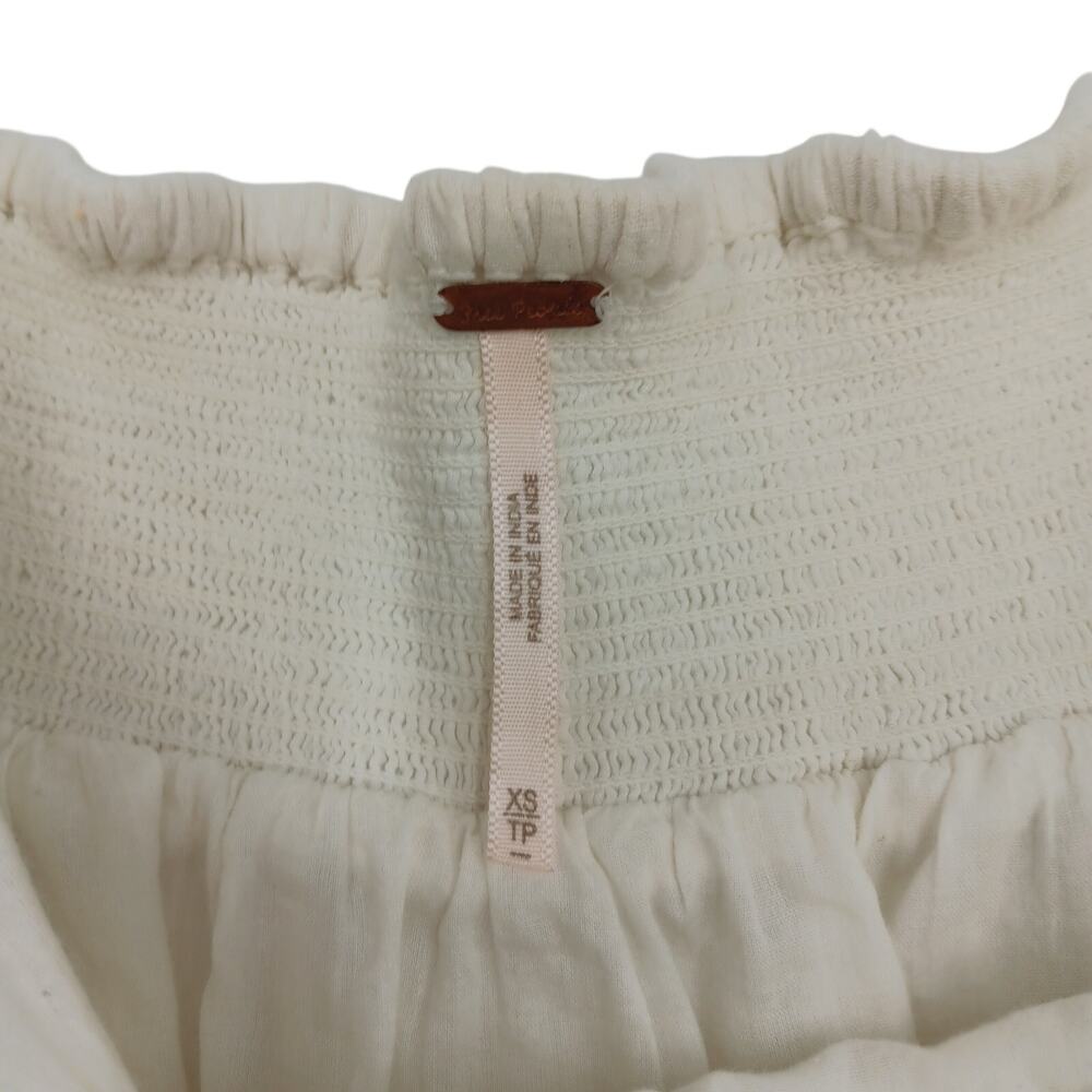FREE PEOPLE "Take Me Away" Maxi Skirt *RARE* White Yellow Orange - XS - Picture 7 of 9